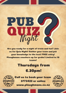 Taupo quiz night